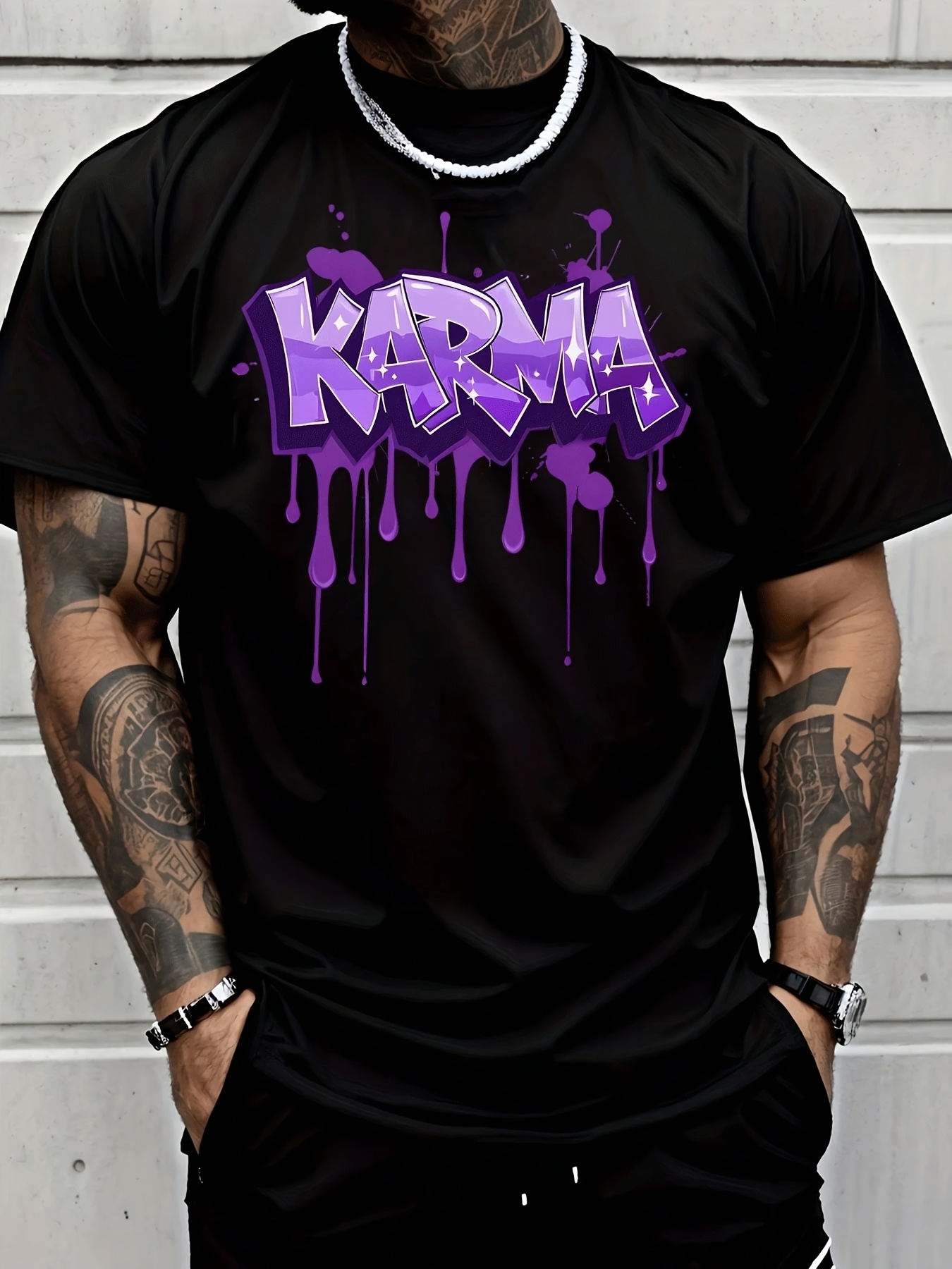Street Fashion Graffiti - T-shirt homme Karma Graffiti Ink Splash