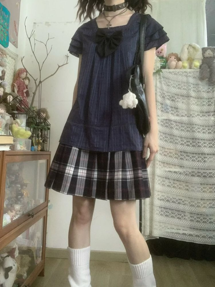 Street Fashion In Japan - Ensemble deux pièces de style japonais