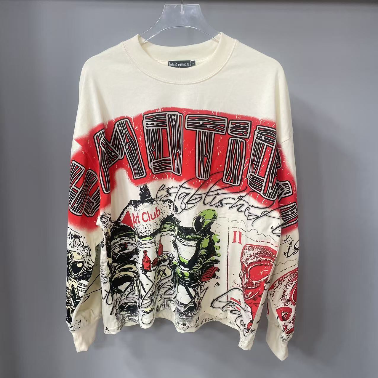 Street Fashion Clothes - T-shirt à manches longues MIXED-EMOTION de