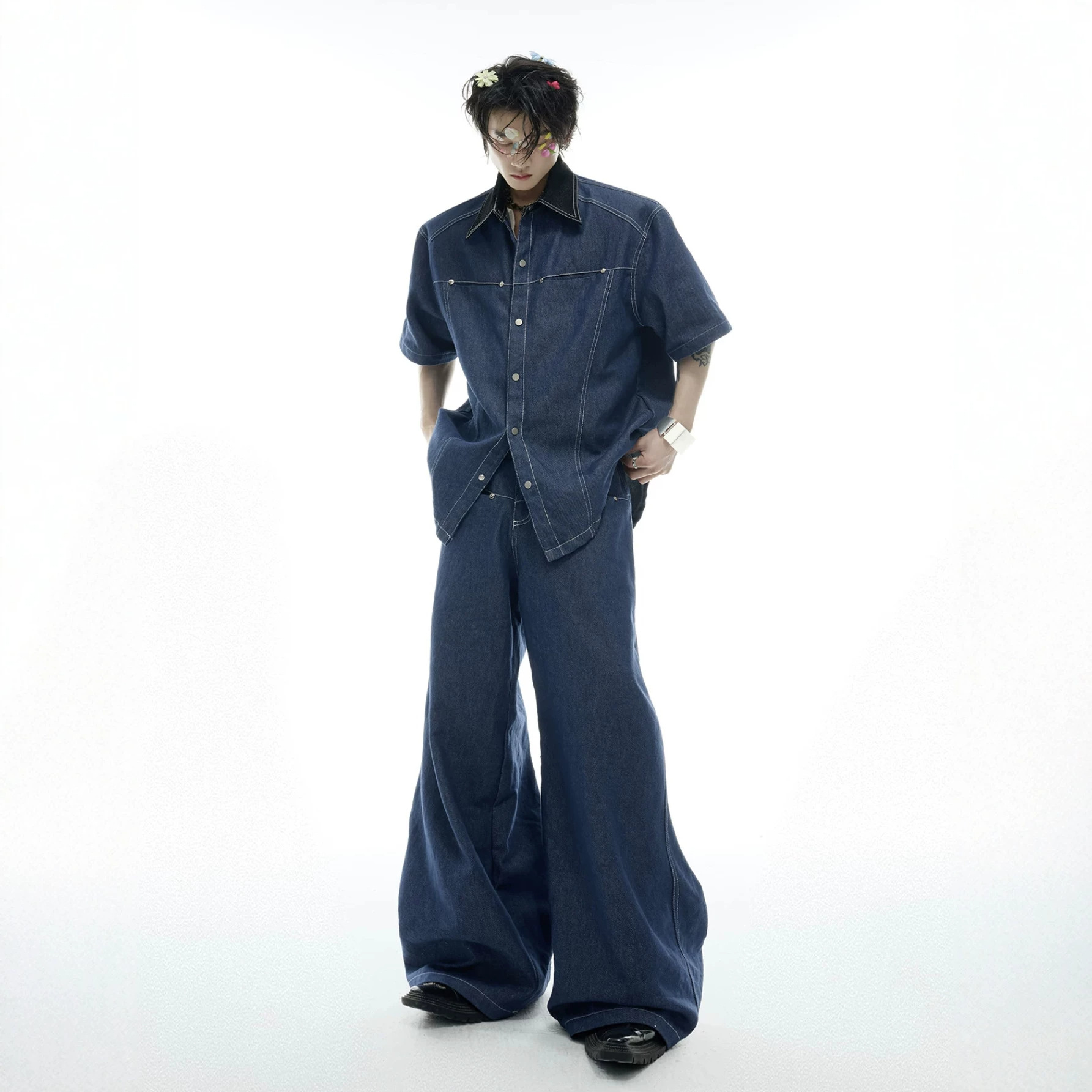Street Fashion Jeans - Ensemble assorti en jean pour homme,