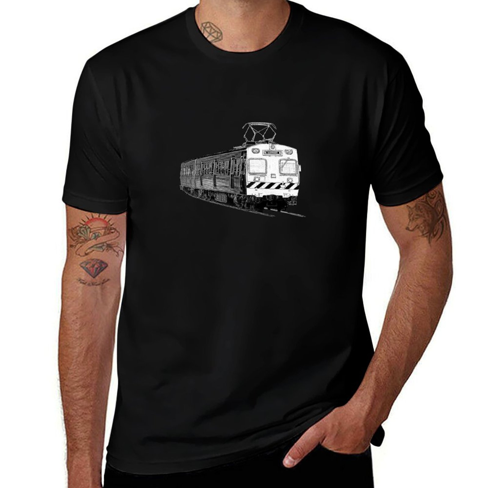 Street Fashion Melbourne - T-shirt Melbourne Hitachi Train, mode urbaine,