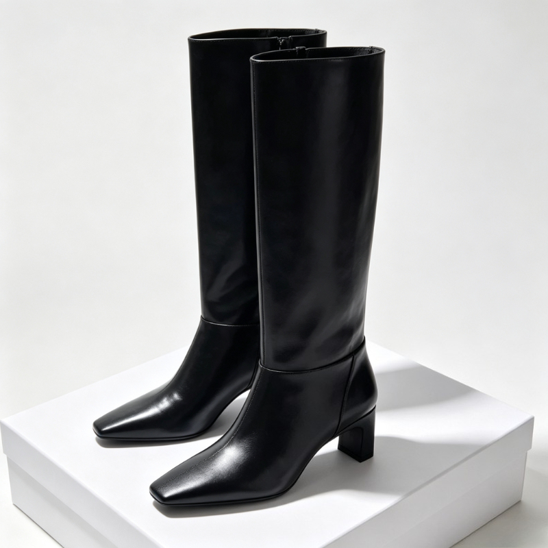 Street Fashion Brand - Bottes longues en cuir à talons