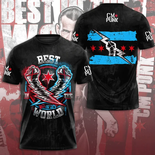 Street Fashion For Short Guys - T-shirt imprimé 3D CM Punk, motif