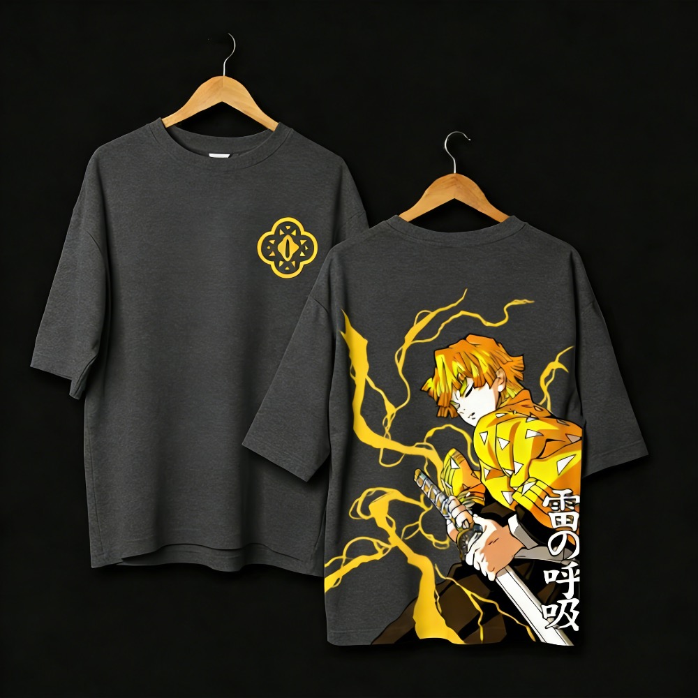 Street Fashion Of Japan - T-shirt imprimé Demon Slayer Anime pour