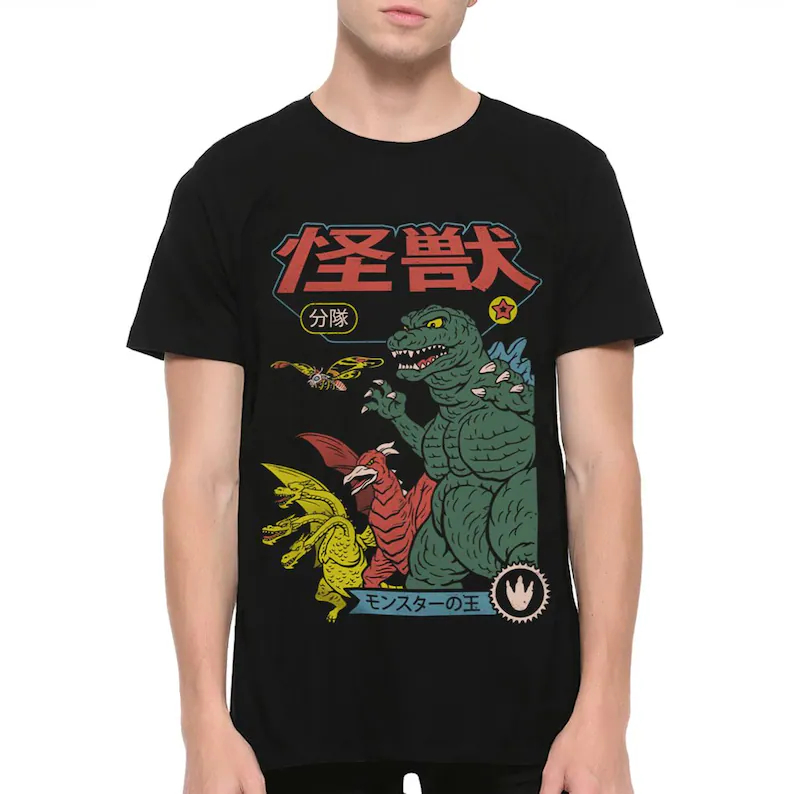Street Fashion In Japan - T-shirt graphique Godzilla Gojira, film japonais