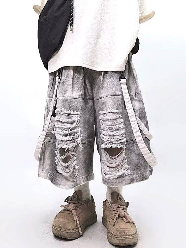 Street Fashion Jeans - Shorts déchirés pour hommes style hip-hop