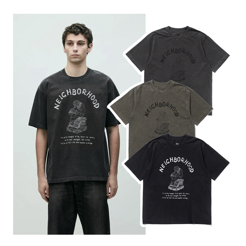 Street Fashion Of Japan - T-shirt NBHD Carve avec imprimé singe