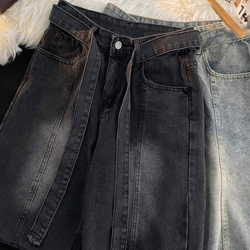 Short d'été en Denim à franges - Street Fashion In Japanese avis et prix