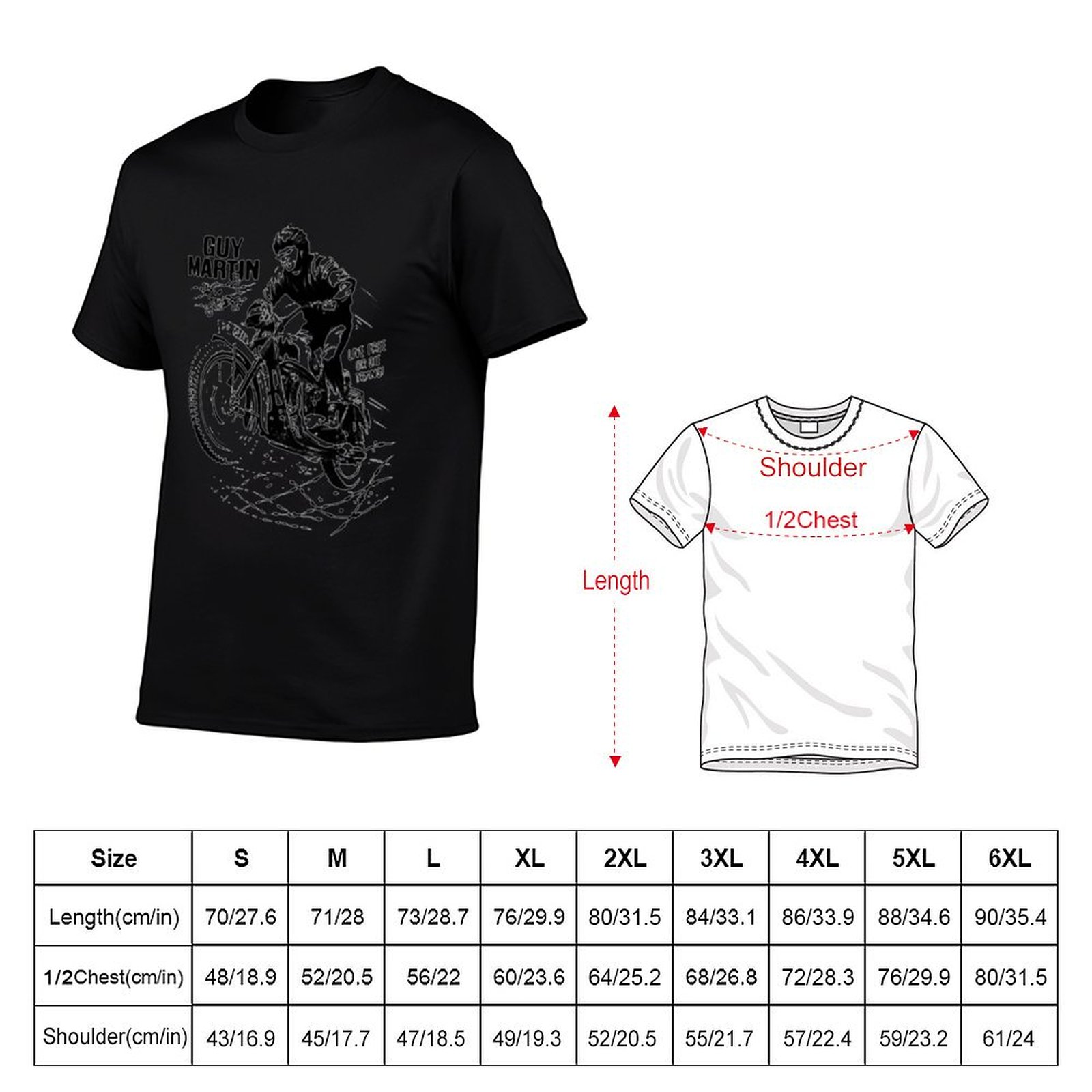 T-shirt Guy Martin The Legenda - Street Fashion For Short Guys avis et prix