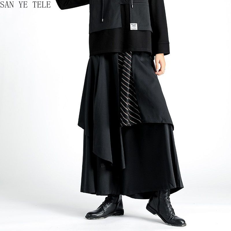 Pantalon large noir pour homme - Street Fashion In Japanese avis et prix