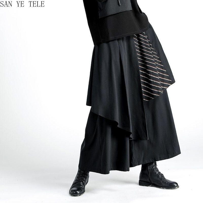 Pantalon large noir pour homme - Street Fashion In Japanese avis et prix