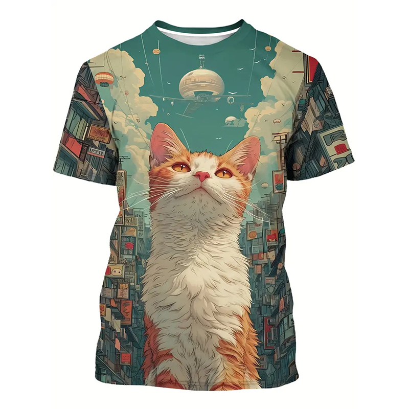 Modèle de chat T-shirt drôle v - Street Fashion Of Japan avis et prix