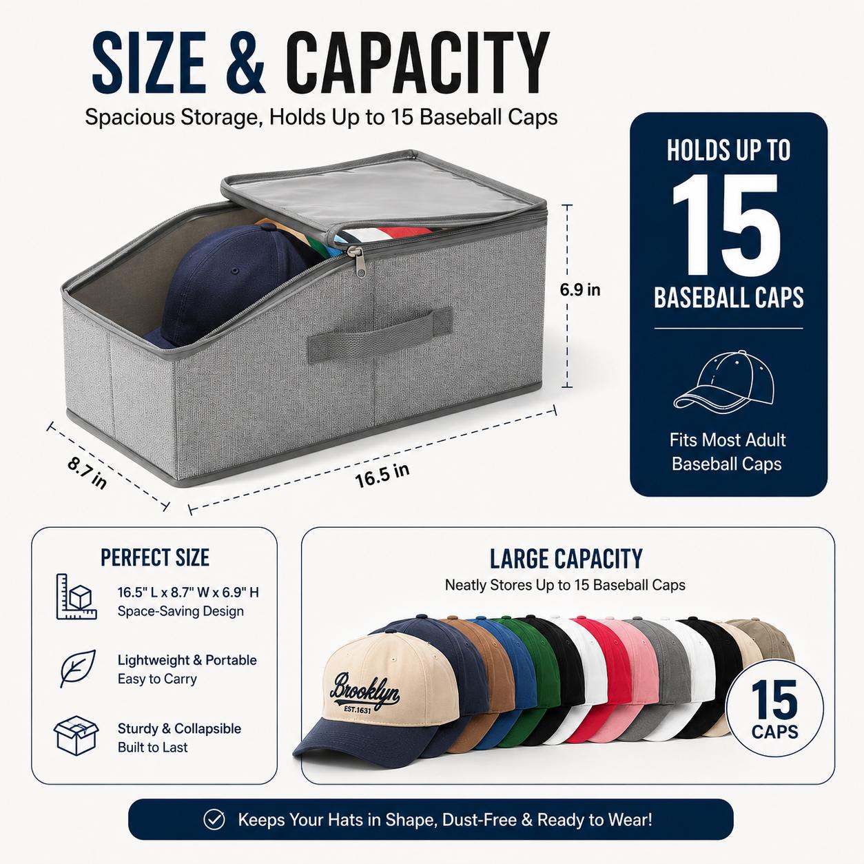 Sac de rangement pour casquett - Baseball Cap Fitted avis et prix