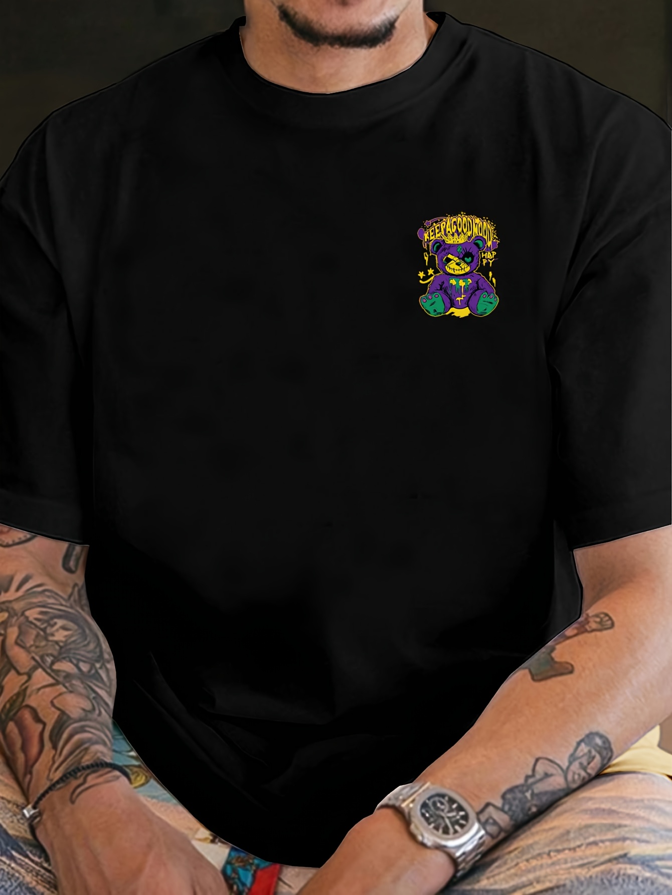 T-shirt à col rond personnalis - Street Fashion Graffiti avis et prix