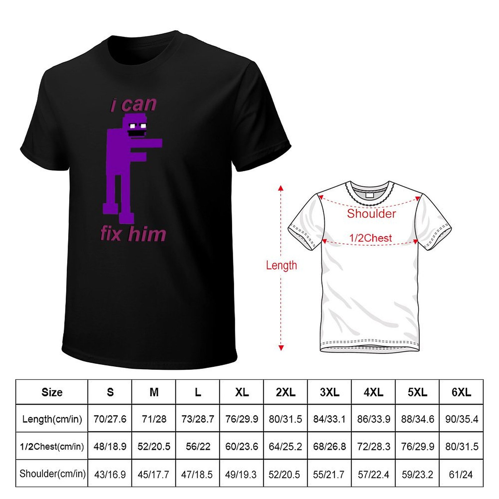 T-shirt Purple Guy I can fix h - Street Fashion For Short Guys avis et prix