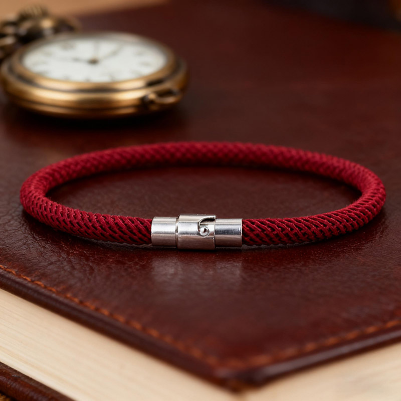 Bracelet à cordes tissé de qua - Street Fashion Milan avis et prix