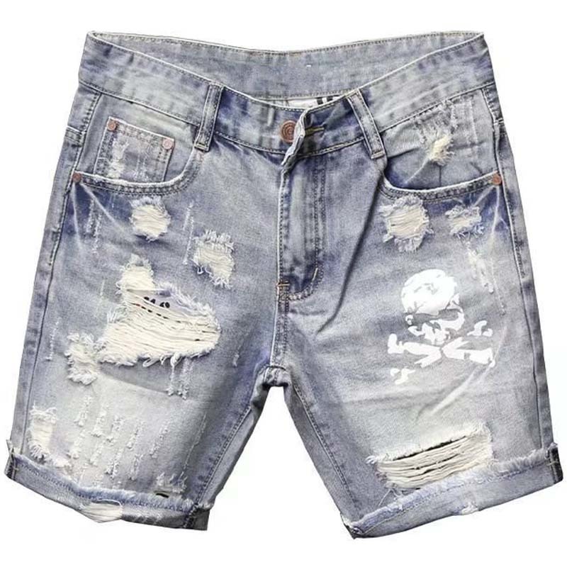 Été hommes usé perle trou mend - Street Fashion Jeans avis et prix